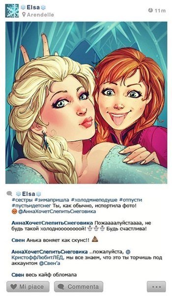Instagram героев Disney